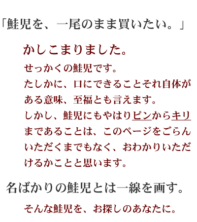 鮭児（ケイジ） 北海道産地直送贈答ギフト販売 / 三佐ヱ門本舗